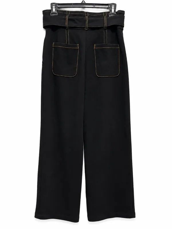 Maeve Anthropologie Irina Relaxed Ponte Black Wide Leg Pants Size 8 - Image 5