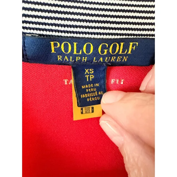 Polo Golf Ralph Lauren Polo Shirt Womens XS Pink Striped‎ Collar Short Sleeve - Image 4