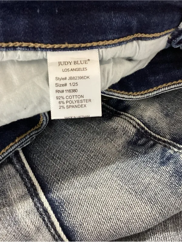 Judy Blue Boyfriend Fit Buttonfly Distressed Jeans Size 1/25 - Image 7