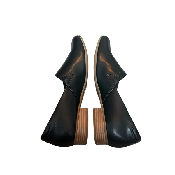 Clarks Juliet Palm Black Leather Loafers Slip-On Comfort Shoes Women’s US 9.5 - Image 4