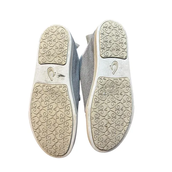 OluKai Pehuea Li Shoes Womens Size 10 Gray White Knit‎ Lace Up Casual 20379-2020 - Image 8