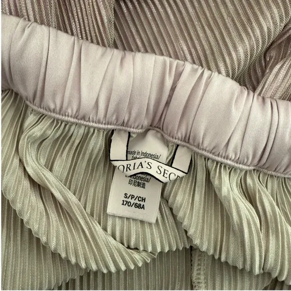 Victoria's Secret Pleated Metallic Pink Wide Leg Pajama Pants Size S Loungewear - Image 5