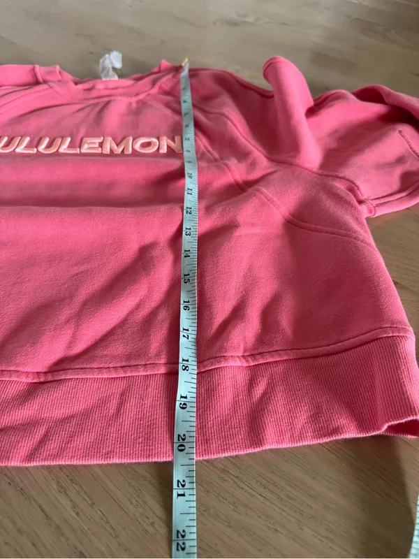 Lululemon Scuba Oversized Pullover Wordmark Sakura Pink size m/l - Image 9