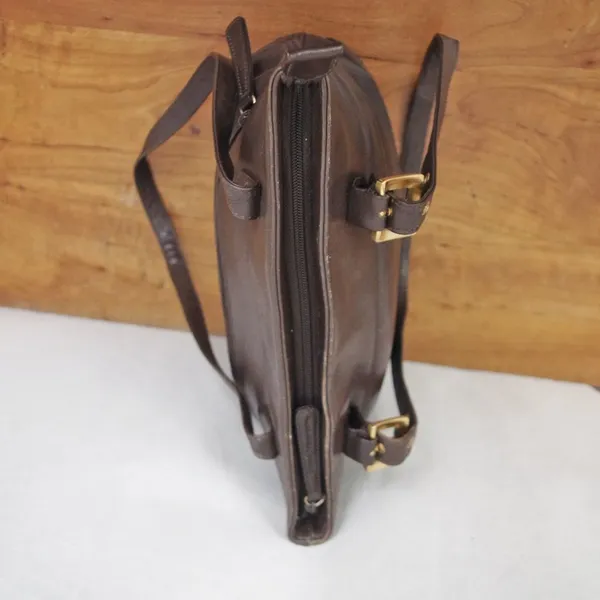 Brown Leather Tote Style Purse - Image 5