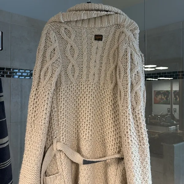 GStar‎ Heavy Long Cardigan Knit, cream, size small, wool! - Image 10