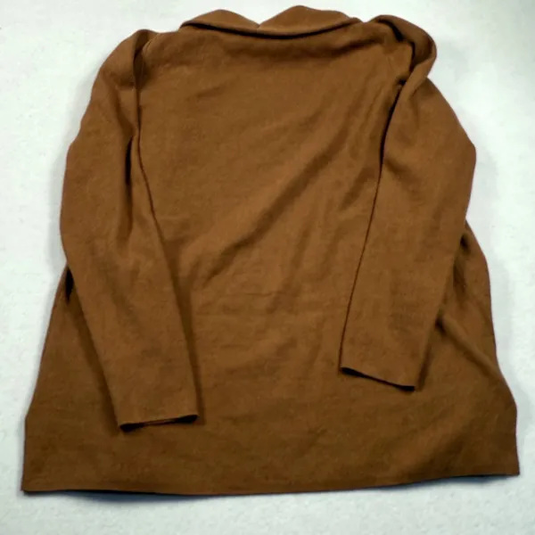 J Crew Chelsea Sweater Blazer Womens Large Brown Cardigan Cotton BA866 - Image 4