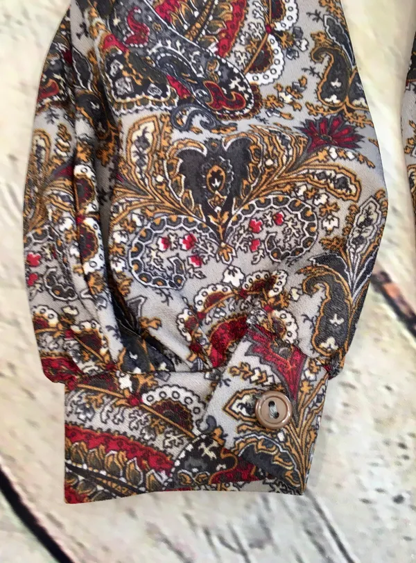 Vintage 1970’s Paisley Print Dress - Image 7