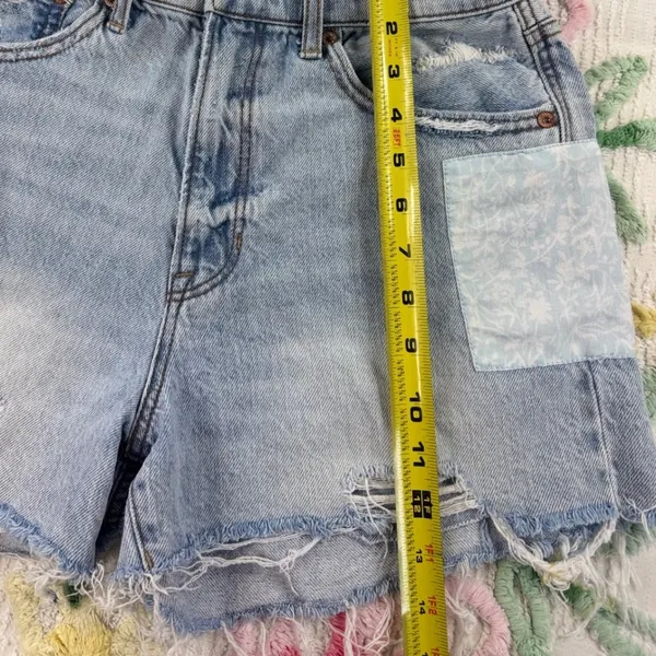 American Eagle Outfitters Distressed Patchwork Denim Shorts Women Size 6‎ - Image 7
