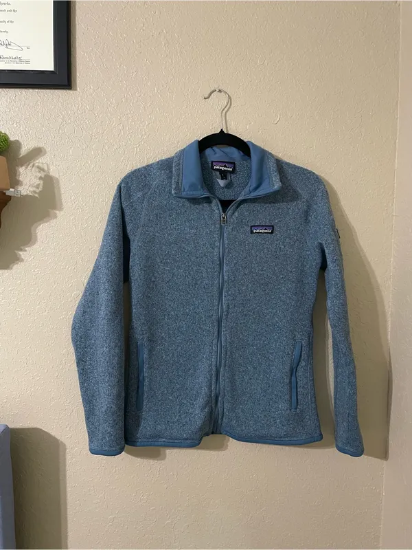 Women’s Patagonia Better Sweater Jacket Size Small Berlin Blue Warm Collared - Image 2