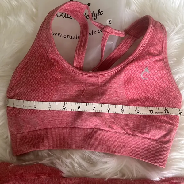 La Cruz pink high-,waisted activewear set New in package - Image 4