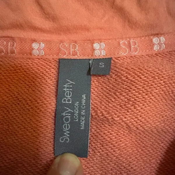 Sweaty Betty cropped Essential Zip Up Hoodie small - Image 4