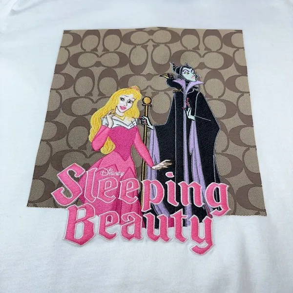 NWT Disney X Coach Signature Sleeping Beauty T‎ Shirt off white size L - Image 8
