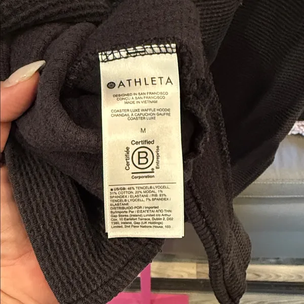 Athleta Dark Brown Hooded Top - Image 4