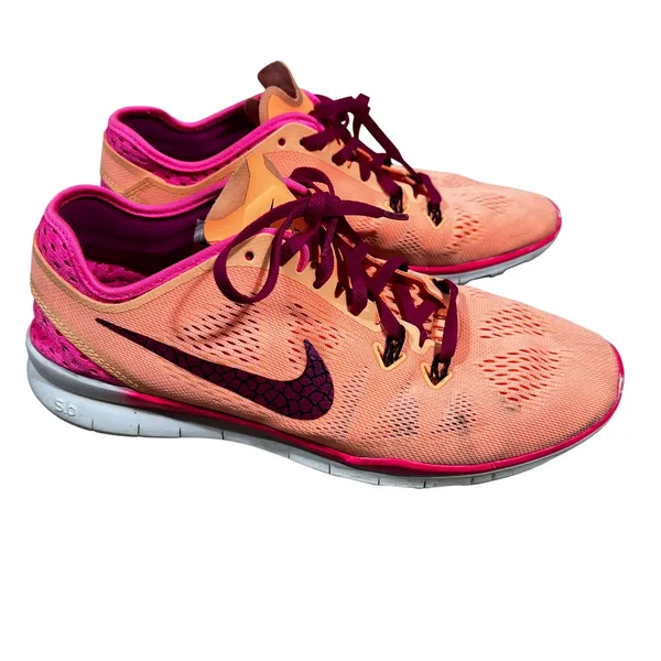 Nike Free TR Fit 5 Mesh Training Shoes Orange Pink 718932-800 Size 9 - Image 3