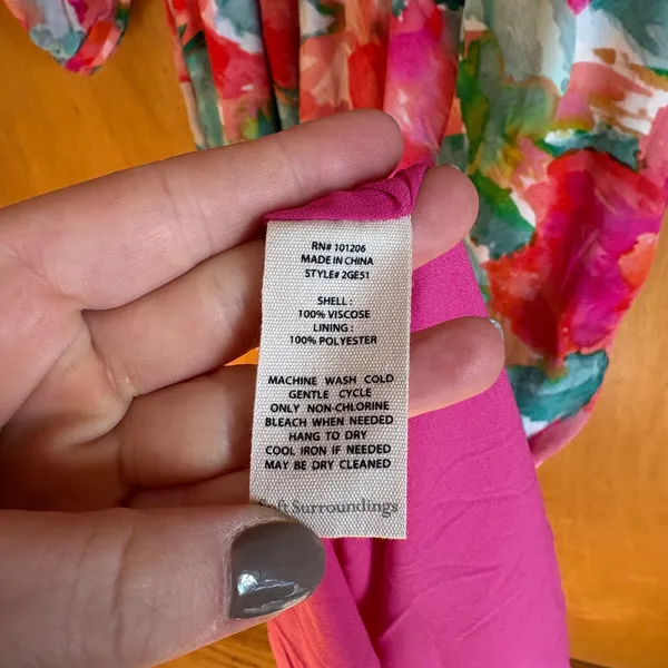 Soft Surroundings Evalina Maxi Dress Tropical Floral Boho‎ V Neck Smocked Waist - Image 7