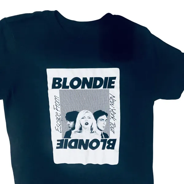 Blondie Escape From New‎ York Tour Graphic T-Shirt Black Cotton Medium - Image 3