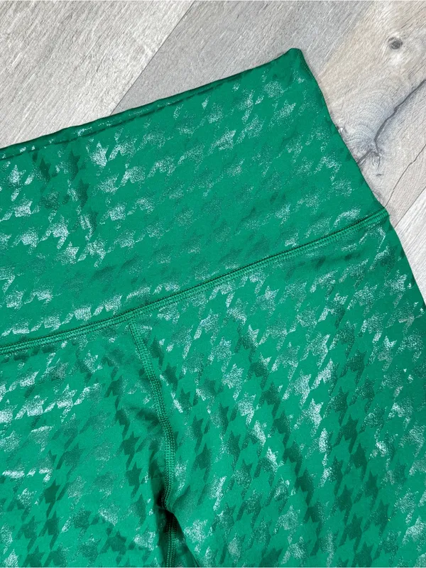 Offline Aerie Houndstooth Hugger High‎ Waisted Ankle Leggings Green Medium - Image 6