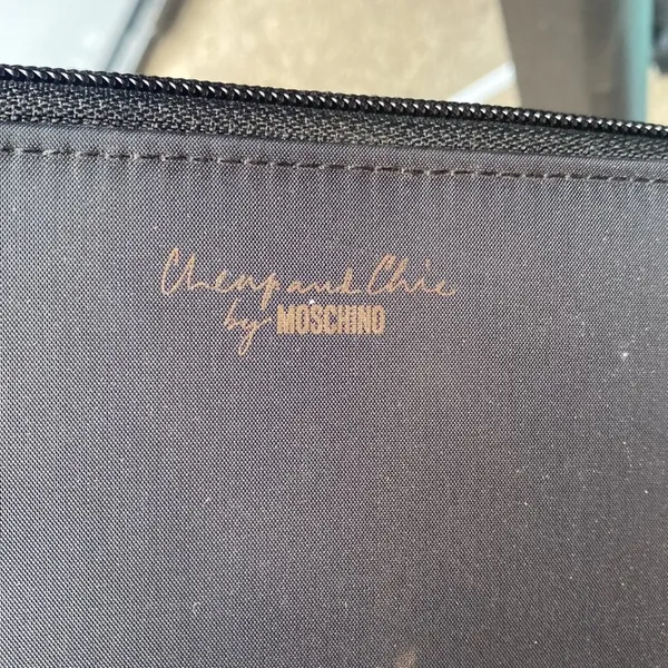 Moschino Cheap and Chic Wallet Womens Size OS Black Zip Around Nylon Designer - Image 2