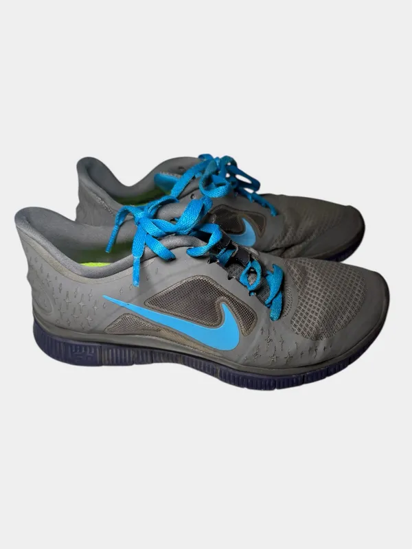 Nike Free Run 3 Women's Shoes Size 6.5 Gray Blue Running Athletic - Image 4