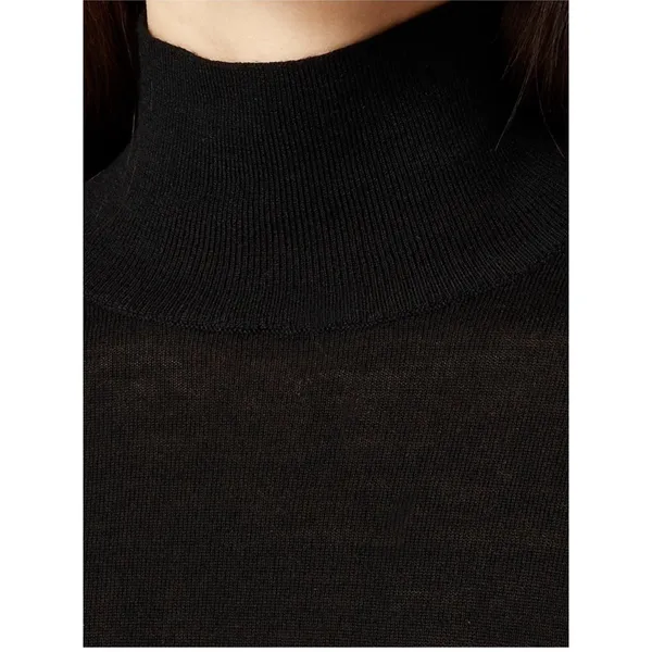NWT J. Crew Carolyn Turtleneck in Merino Wool Fitted Sweater Black Size Small - Image 5