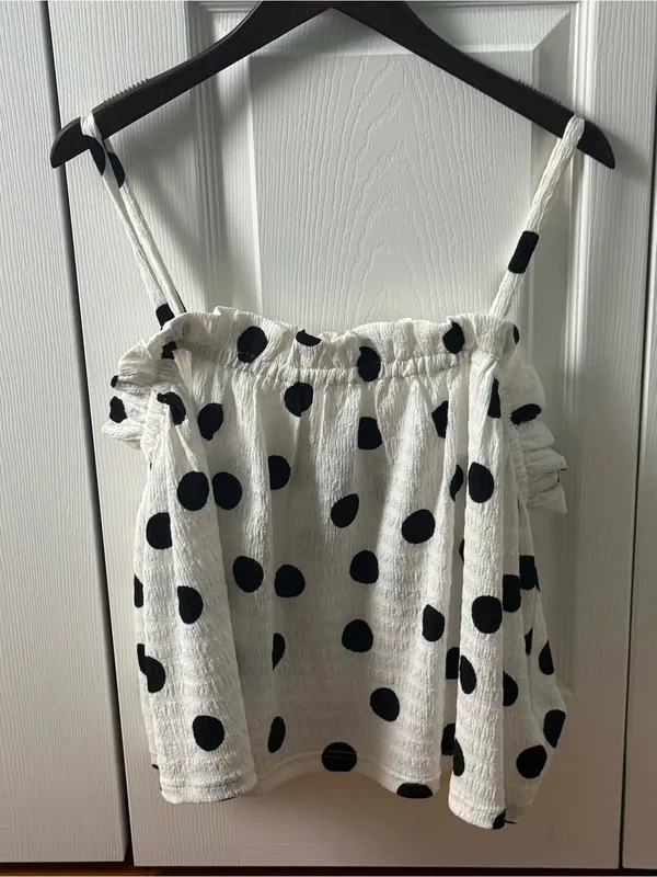 Anthropologie Current Air Black and White Polka Dot Tank - Image 2
