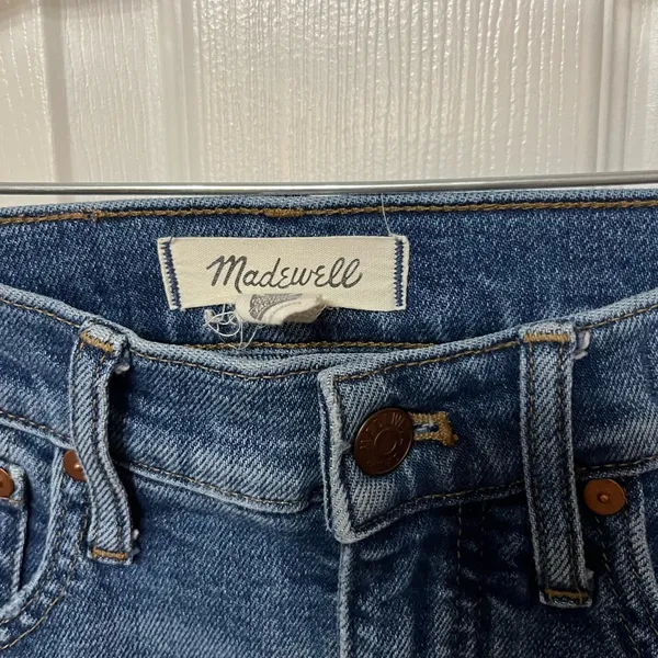 Madewell‎ Slim Demi-Boot Jeans in Enright Wash Cotton / Hemp Blend Size 23 - Image 4