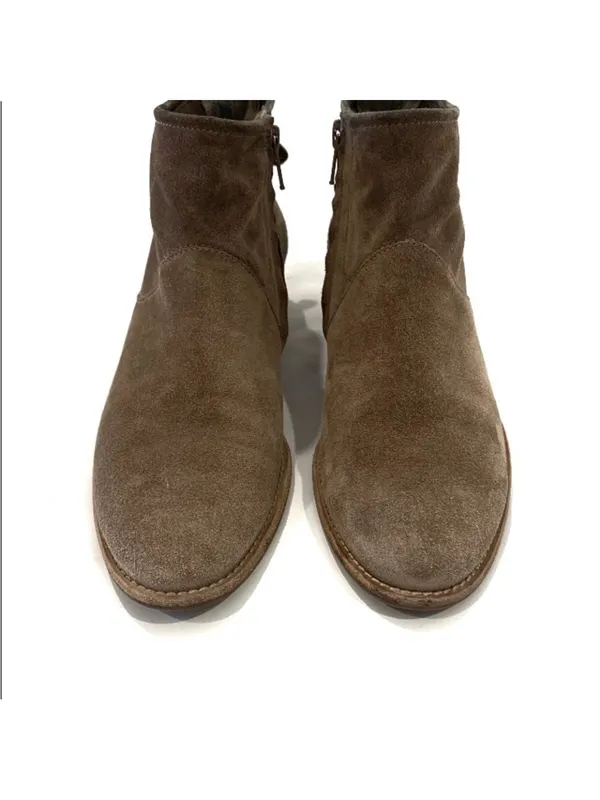 Paul Green Taupe Suede Ankle Bootie - Image 3