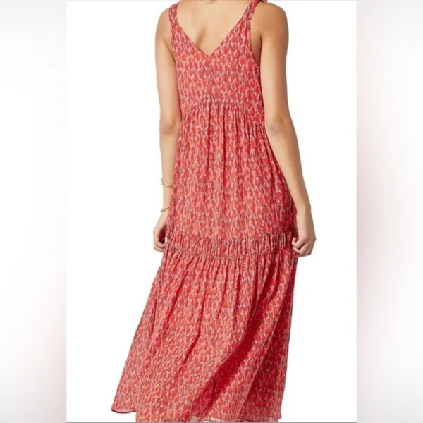 Joie Pink Tiered Maxi Sundress Women’s Size XXL Floral Resort Wear - Image 2