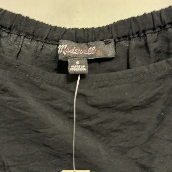 Madewell black spaghetti strap top w stretchy‎ back at top - Image 3