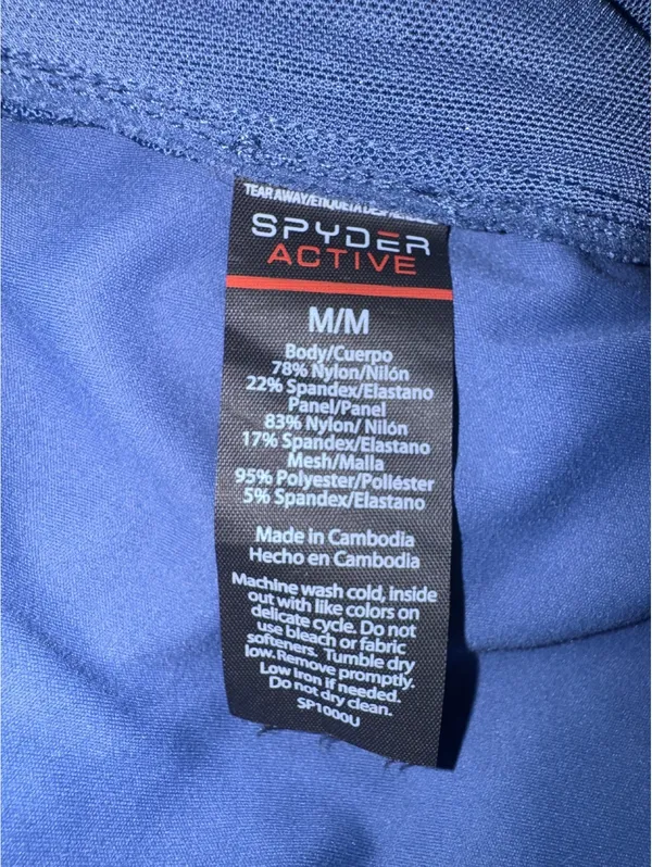Spyder Active Long Sleeve Performance Shirt in Blue, Size M - Image 4