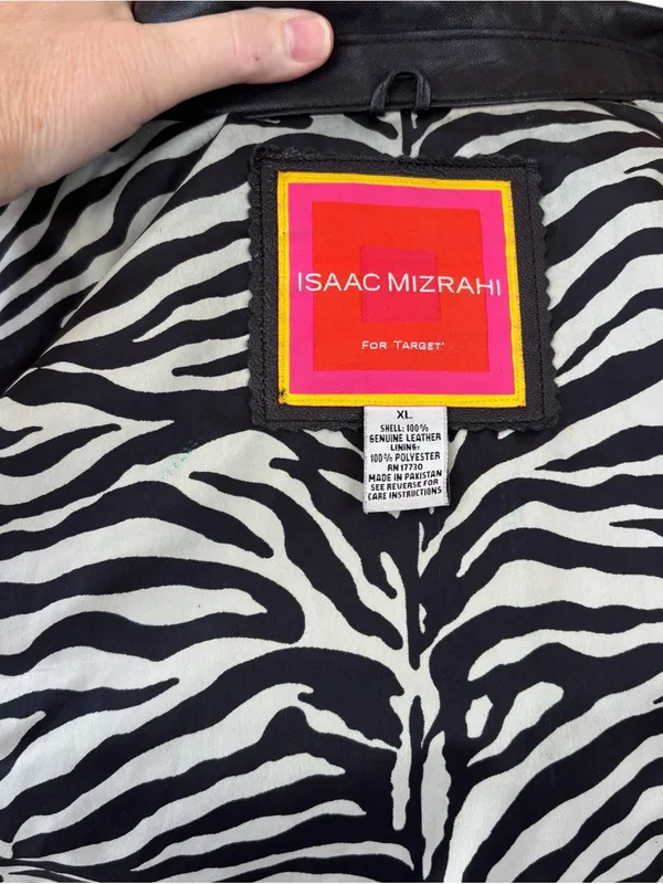 Isaac Mizrahi for Target leather jacket, size XL, outdoors, preppy, fall, dressy - Image 7