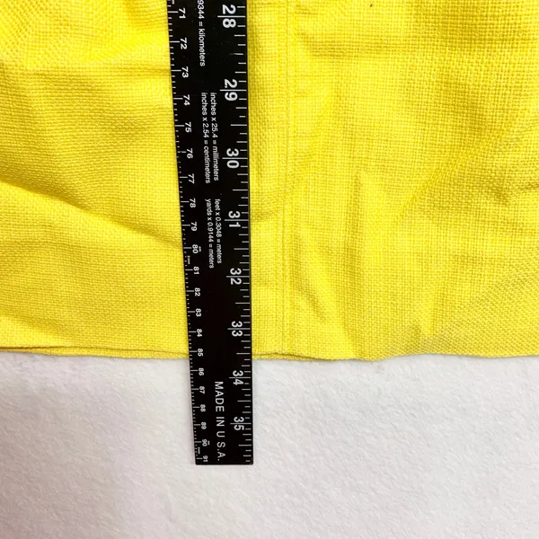 J.Crew Piqué Fit & Flare Dress‎ Womens 12 Yellow Sleeveless Cotton 50344 Size 12 - Image 2