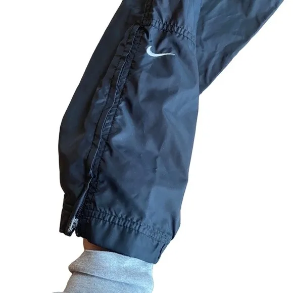 Nike Vintage 90s Windbreaker Pants Black‎ Size L Nylon - Image 6