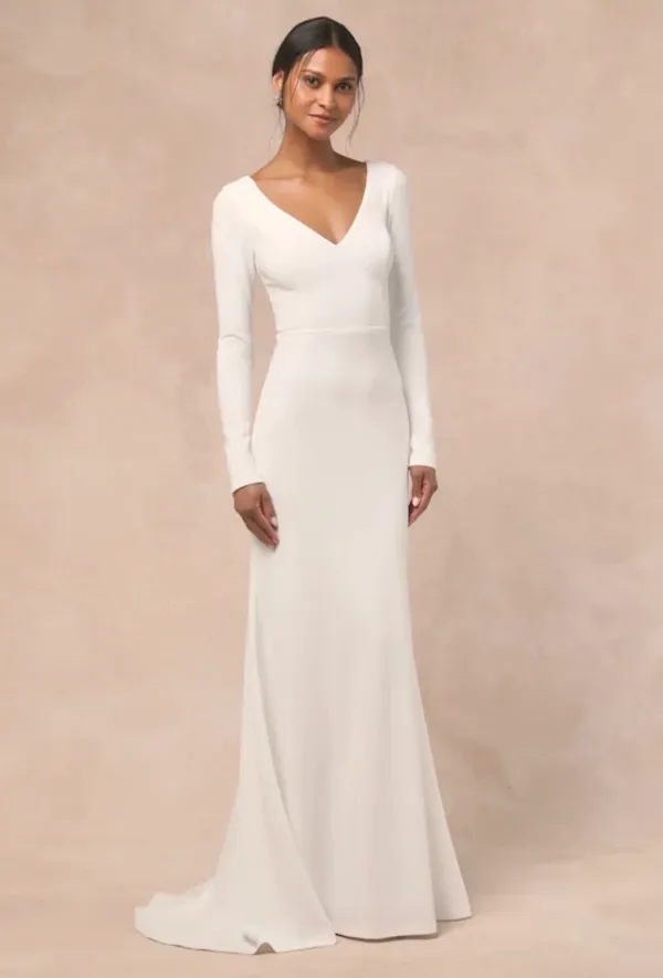 Lulus New Feeling of Forever White Long Sleeve Mermaid Maxi Dress - Image 10