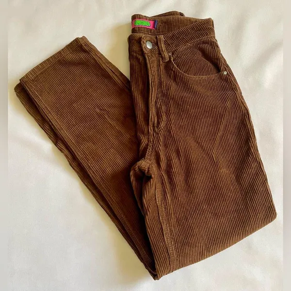 Empyre Women’s Corduroy Pants Brown Size 0 Y2K Skater Baggy Loose 24x30 - Image 5