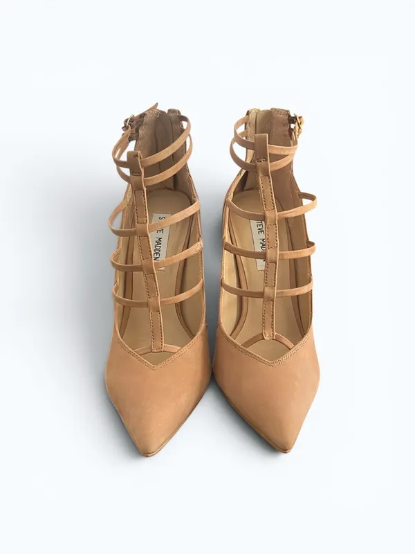 Steve Madden Prazed Caged Pumps Sand Nubuck NWT Sz 7 - Image 2