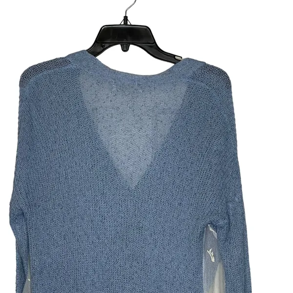 Altar'd State Cardigan Sweater Size Small Blue With White‎ Floral Lace Sides - Image 6