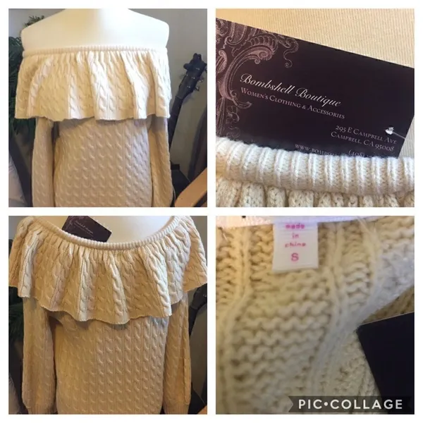 TCEC Off shoulder Super Sexy Sweater S- Brand New - Image 3