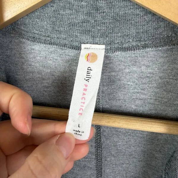 Daily Practice Anthropologie Heather Elbert Blazer Large Gray Streetwear Neutral - Image 9