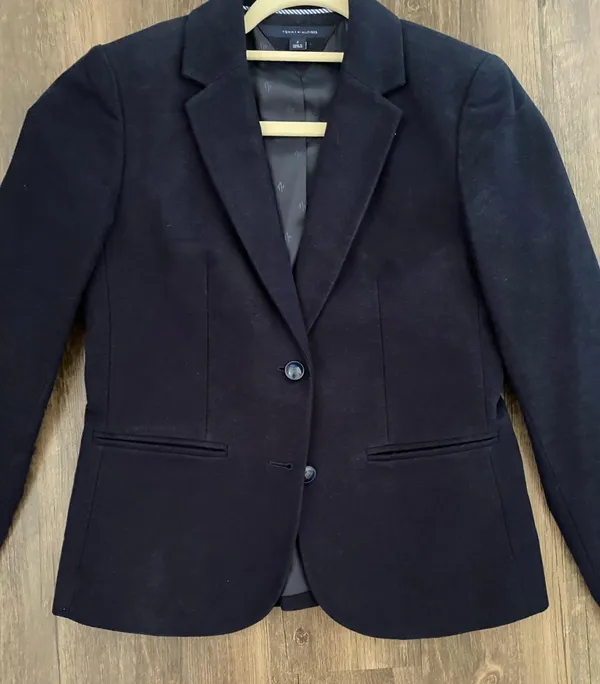 Tommy Hilfiger Navy Blue Velvet Blazer - Image 3