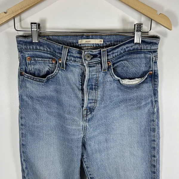 Levi's Wedgie Icon Fit Ankle Jeans High Waist Size 28 Casual Vintage Style - Image 2