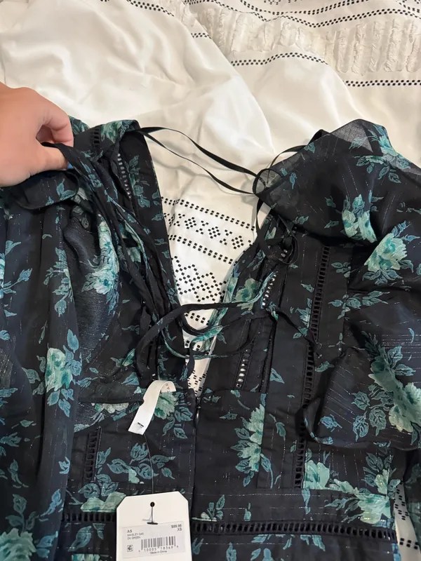 Altar'd State Long Sleeve Floral Dress XS - Image 4
