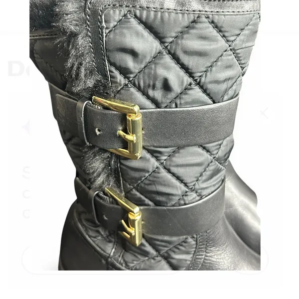 Michael Kors Aaron Boot Black, Size:6.5 Women's Black Quilted Boots - Image 5