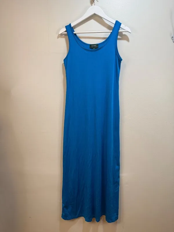 Lauren Ralph Lauren Sleeveless Maxi Dress Vintage Classic Drapey 1990s Y2K - Image 3
