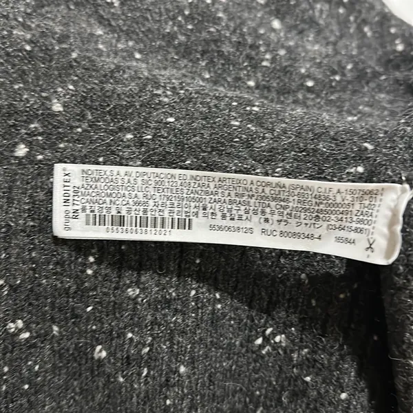 Nwot Zara Wool / Alpaca Blend Rib Trim Knit Long Cardigan Gray Small - Image 12