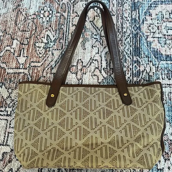 Ralph Lauren Vintage Signature Khaki Brown Medium Satchel Tote Handbag - Image 5