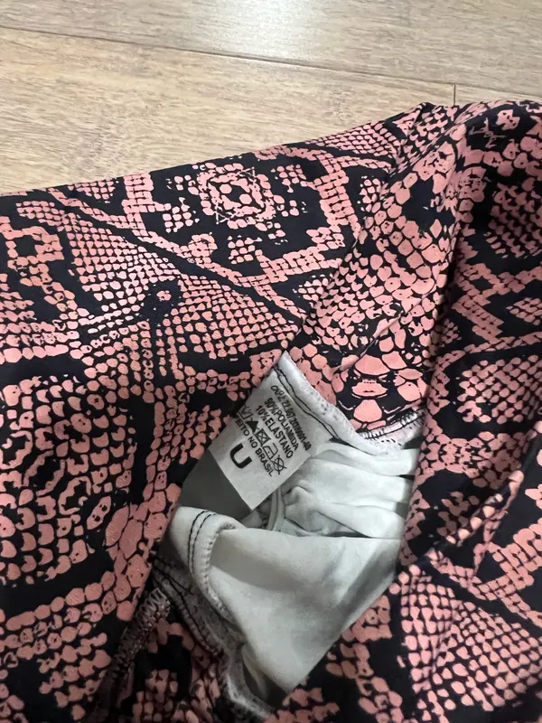 snakeskin print leggings Pink Size one size - Image 8