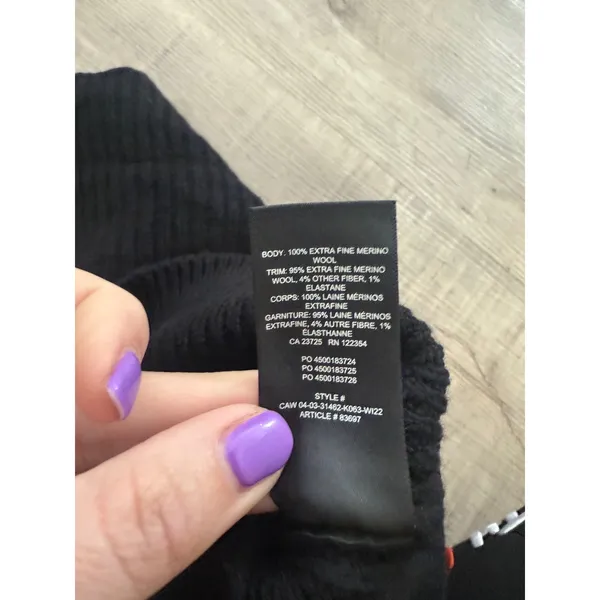 Aritzia Wilfred Montpellier Waist Turtleneck Sweater‎ - Black - XS - Image 3