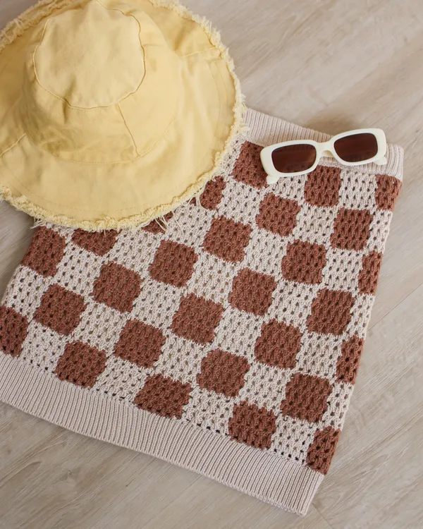 Checkered Crochet Skirt - Image 4