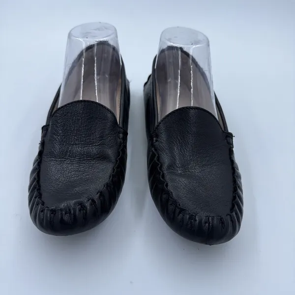 Women's Cole Haan Women's Evelyn Black Leather Driver loafers Size 7.5B - Image 2